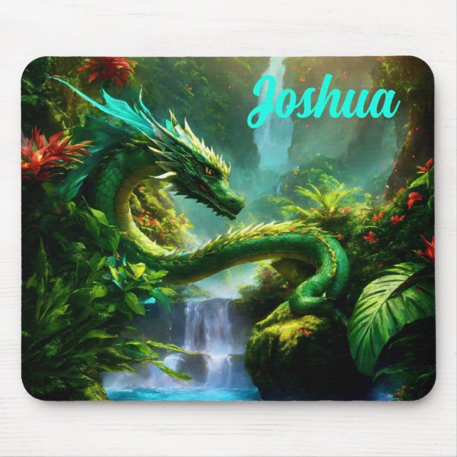 Tapis De Souris Dragon dans la jungle (Devant)