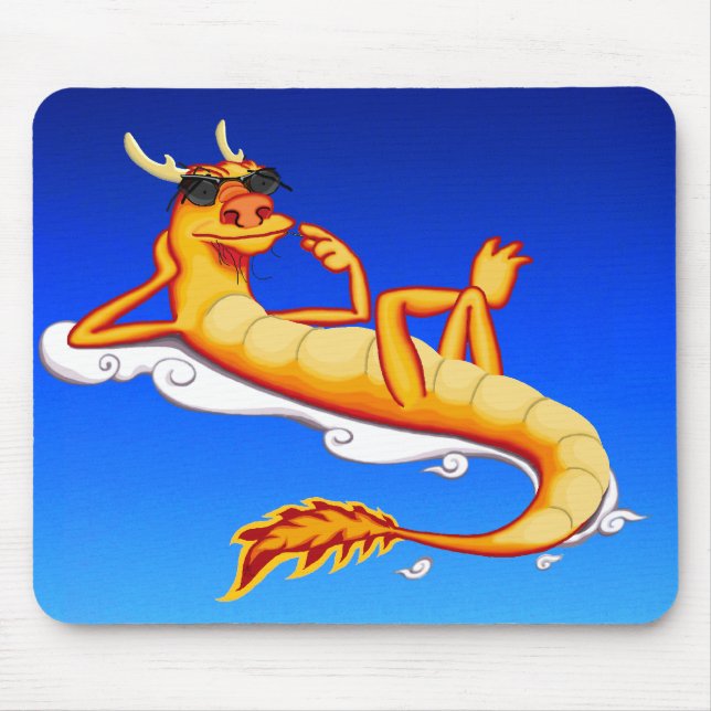 Tapis De Souris Dragon de Chillax (bleu) (Devant)