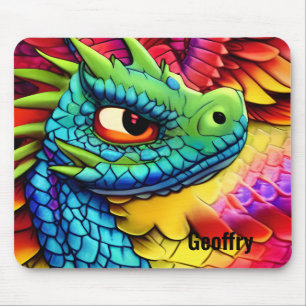 Tapis De Souris Dragon de dessin coloré