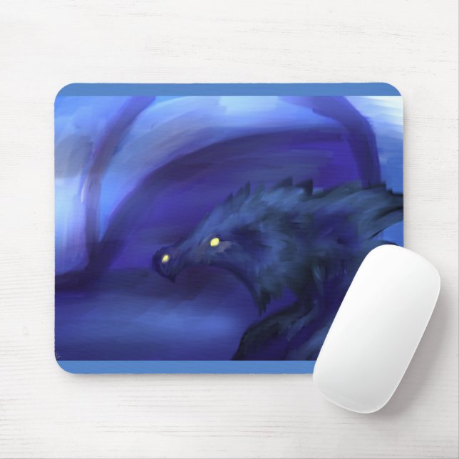 Tapis De Souris Dragon de glace bleu Mousepad (Avec souris)