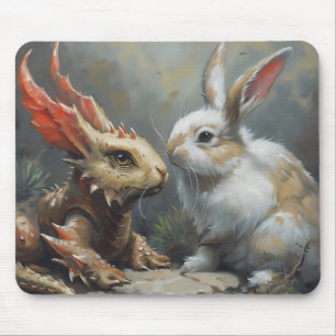 Tapis De Souris Dragon d'Imaginaire et lapin