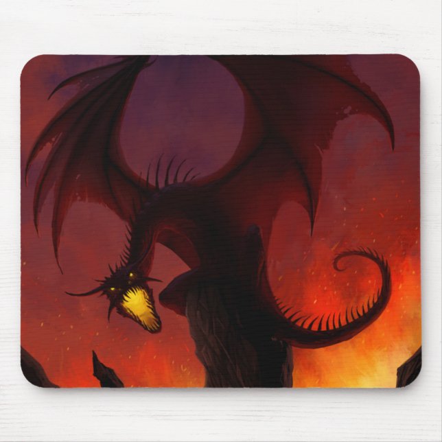 Tapis De Souris Dragon foncé Mousepad (Devant)
