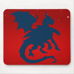 Tapis de souris dragon noir