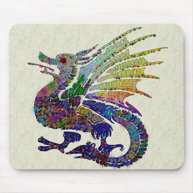 Tapis De Souris Dragon orné de bijoux (Devant)