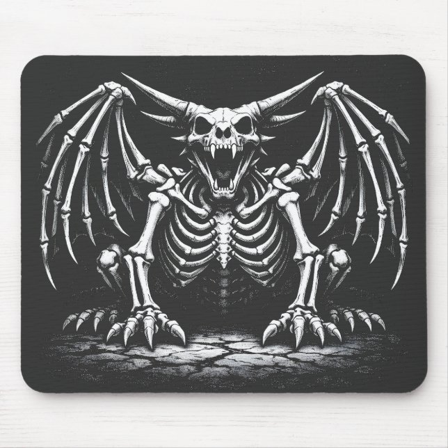 Tapis De Souris Dragon squelette par BurnsInHell (Devant)