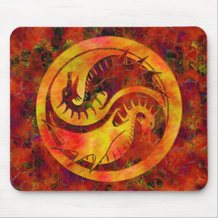 Tapis De Souris Dragon Yin Yang