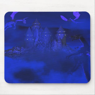 Tapis De Souris Dragoncats Blue Mist Dragon Imaginaire Mousepad