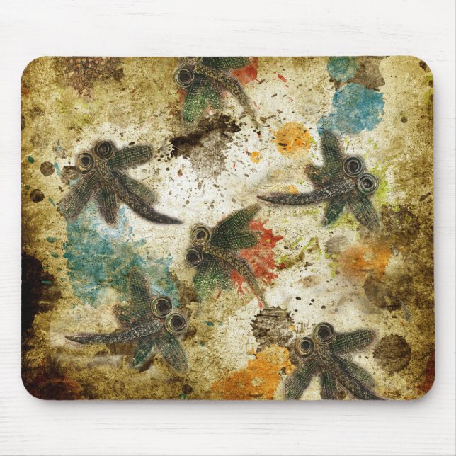 Tapis De Souris Dragonfly Flit Rustic Splash (Devant)