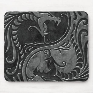 Tapis De Souris Dragons en pierre de Yin Yang