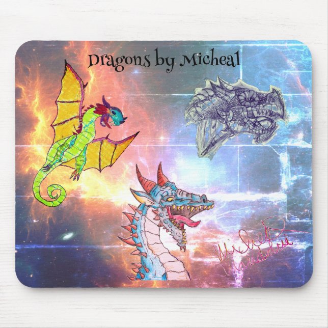 Tapis De Souris Dragons par Micheal Mousepad (Devant)