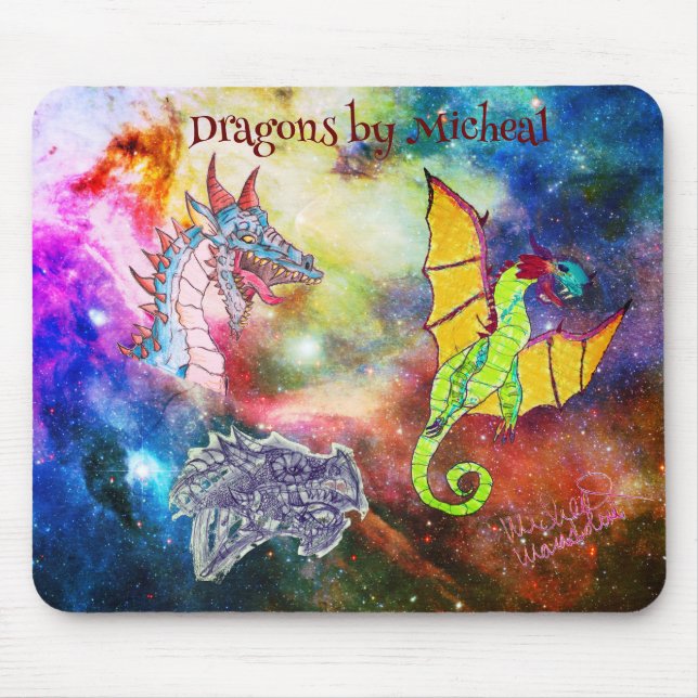 Tapis De Souris Dragons par Micheal Mousepad (Devant)