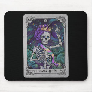 Tapis De Souris Drama Skeleton Queen Tarot Card Gothic Witchy Hall