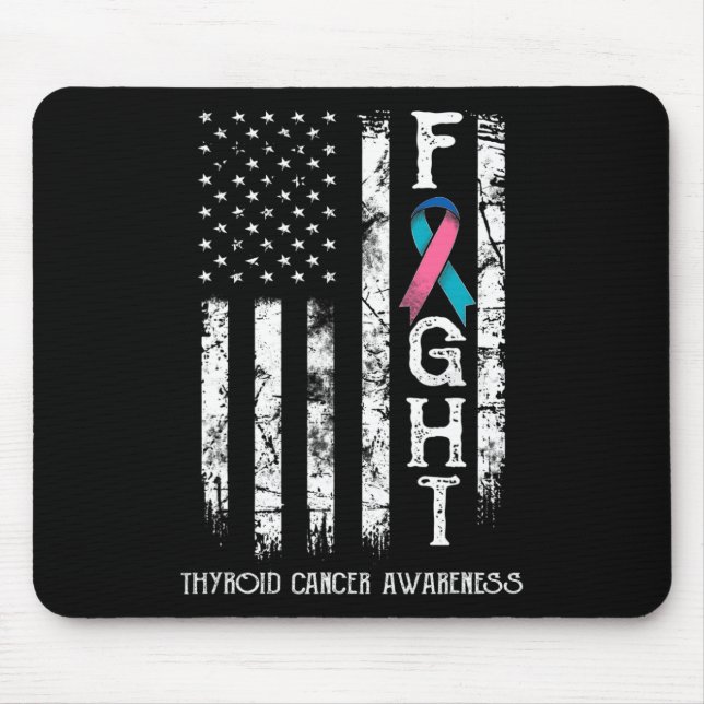 Tapis De Souris Drapeau 1 du guerrier du cancer (Devant)