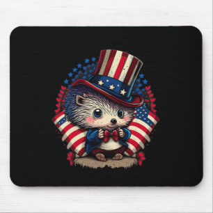 Tapis De Souris Drapeau 4 juillet Hérisson patriotique