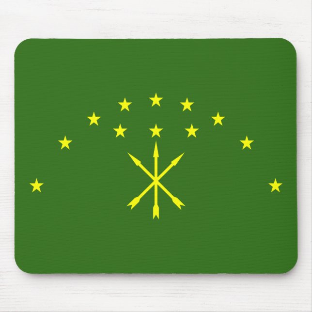 Tapis De Souris Drapeau Adygea patriotique (Devant)