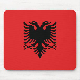Tapis De Souris Drapeau albanais patriotique