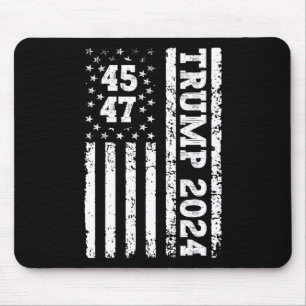 Tapis De Souris Drapeau américain 2024 Trump 47