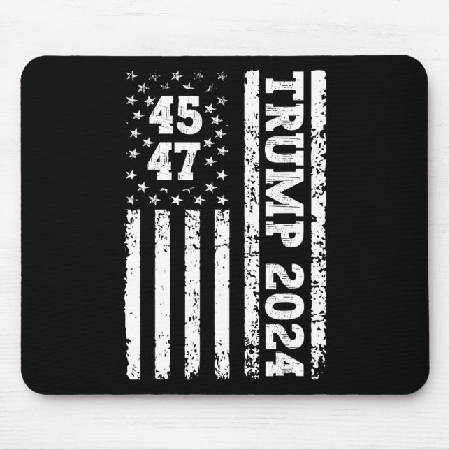 Tapis De Souris Drapeau américain 2024 Trump 47 (Devant)