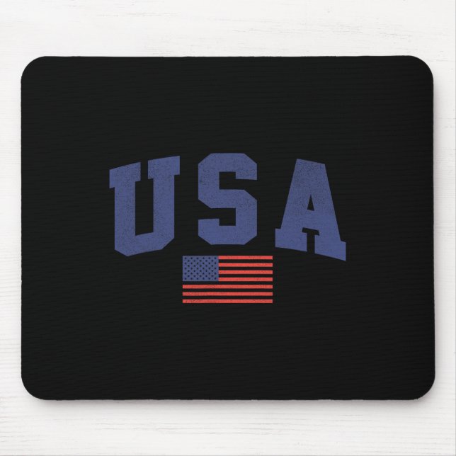 Tapis De Souris Drapeau américain 4 juillet Americana Bold Blue (Devant)