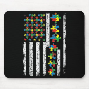 Tapis De Souris Drapeau américain avec puzzles pour la Journée de