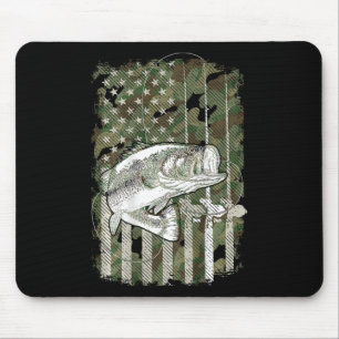 Tapis De Souris Drapeau américain Camo B Pêche au poisson (sur Ck)
