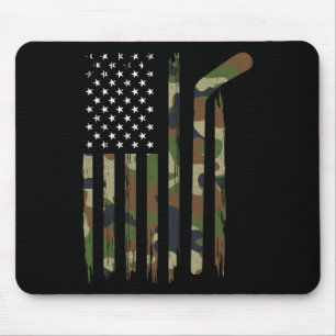 Tapis De Souris Drapeau américain de hockey Camo US Patriotique de