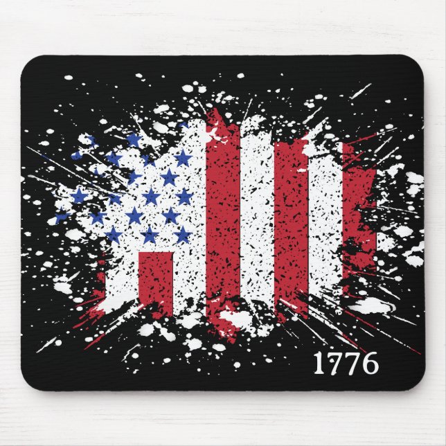 Tapis De Souris Drapeau américain de la paix 1776 États américains (Devant)