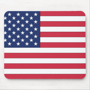 Tapis De Souris Drapeau américain. États-Unis d'Amérique.