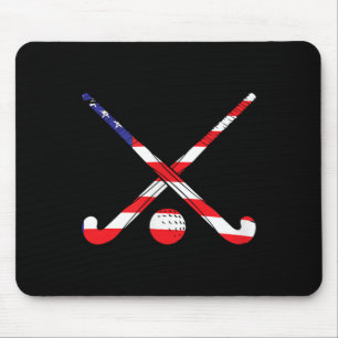 Tapis De Souris Drapeau Américain Hockey Sur Gazon Patriote Usa Sp