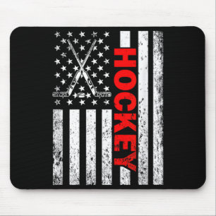 Tapis De Souris Drapeau américain Hockey Usa Patriotique