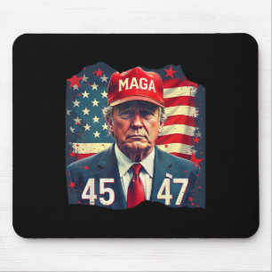 Tapis De Souris Drapeau américain Mega 45-47 du président Trump