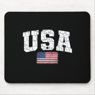 Tapis De Souris Drapeau américain Patriotique 4 juillet Amérique J