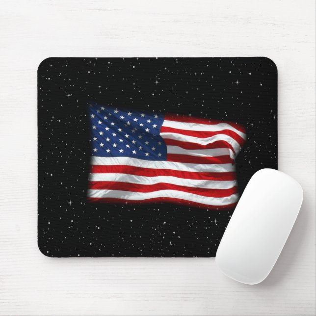 Tapis De Souris Drapeau américain patriotique États-Unis (Avec souris)