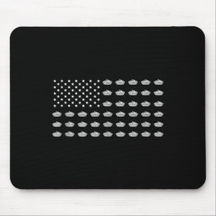 Tapis De Souris Drapeau Américain Tarte aux Pommes Patriotisme Usa