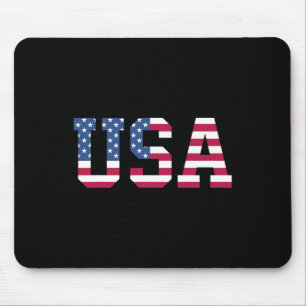 Tapis De Souris Drapeau américain Usa Patriotique Rouge Blanc Bleu