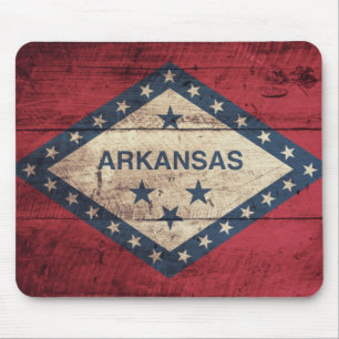 Tapis De Souris Drapeau Arkansas en bois