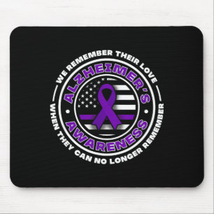 Tapis De Souris drapeau avec rubans violets pour la sensibilisatio