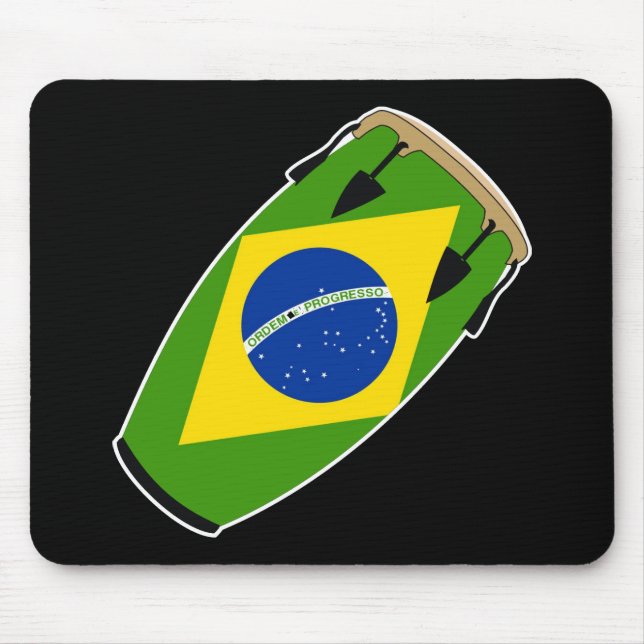 Tapis De Souris Drapeau Brésil de Conga (Devant)