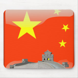 Tapis De Souris Drapeau brillant chinois