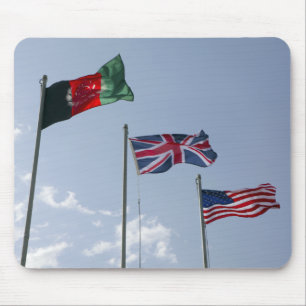 Tapis De Souris Drapeau BRITANNIQUE entre l'Afghan et les drapeaux
