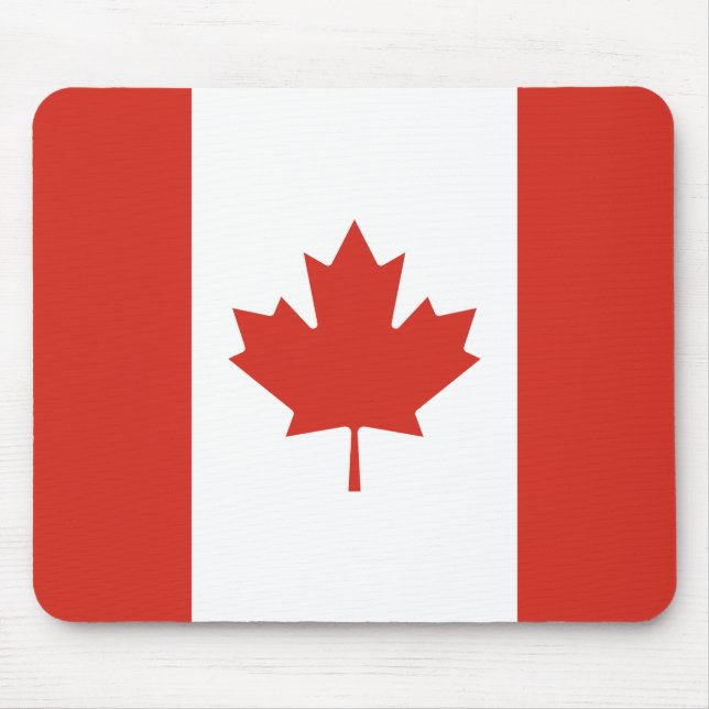Tapis De Souris Drapeau canadien (Feuille d'érable) (Canada) (Devant)