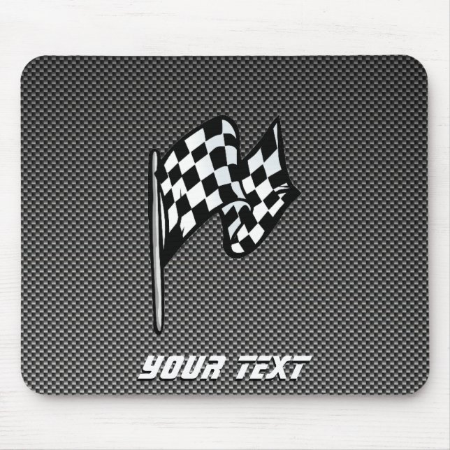 Tapis De Souris Drapeau Checkered de sembler de fibre de carbone (Devant)