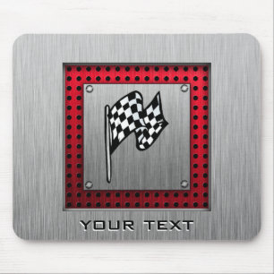 Tapis De Souris Drapeau Checkered ; regard en aluminium balayé