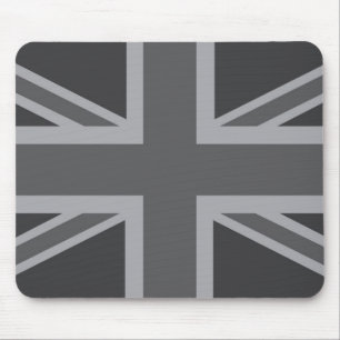 Tapis De Souris Drapeau classique noir gris d'Union Jack les