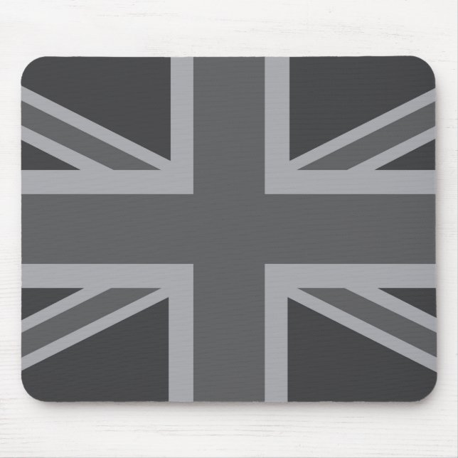 Tapis De Souris Drapeau classique noir gris d'Union Jack les (Devant)