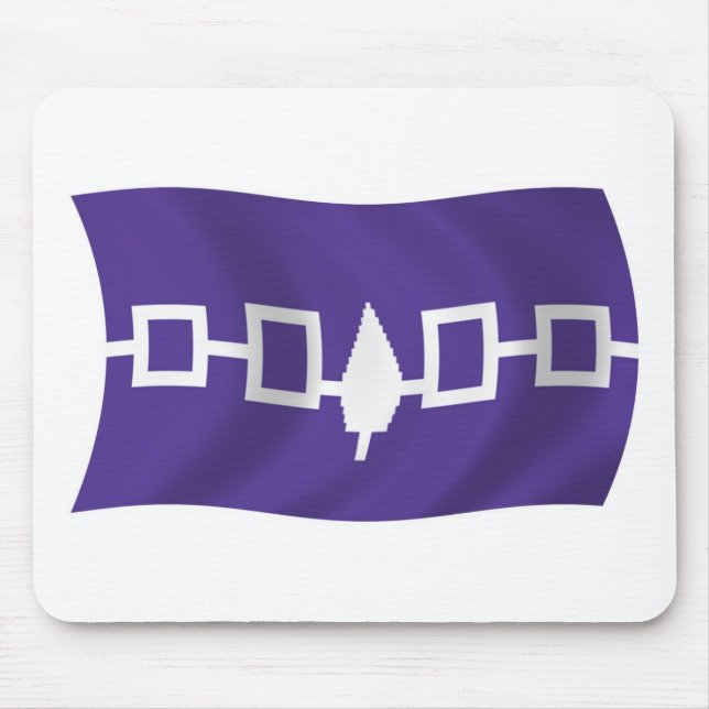 Tapis De Souris Drapeau confédératif iroquois Mousepad (Devant)