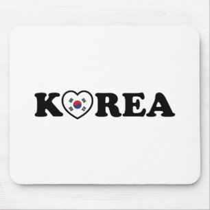 Tapis De Souris Drapeau coréen Love Heart