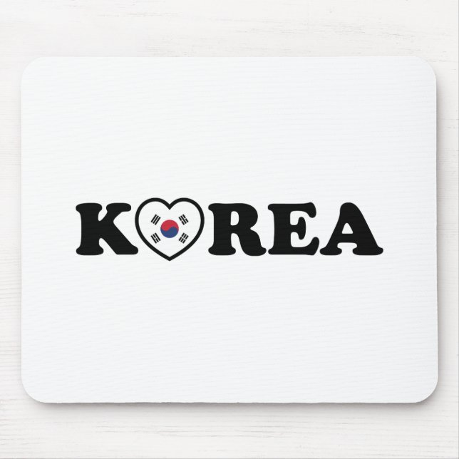 Tapis De Souris Drapeau coréen Love Heart (Devant)