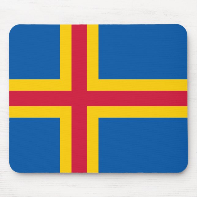 Tapis De Souris Drapeau d'Åland Mousepad (Devant)