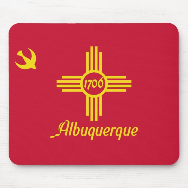 Tapis De Souris Drapeau d'Albuquerque, Nouveau-Mexique (Devant)